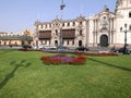 Archbishop`s palace and part of the cathedral, Lima Royalty Free Stock Photo